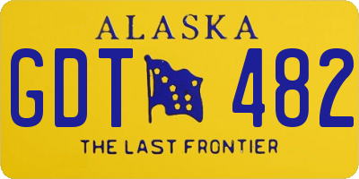AK license plate GDT482