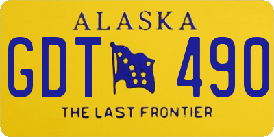 AK license plate GDT490