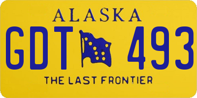 AK license plate GDT493
