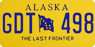 AK license plate GDT498