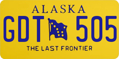 AK license plate GDT505
