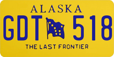 AK license plate GDT518