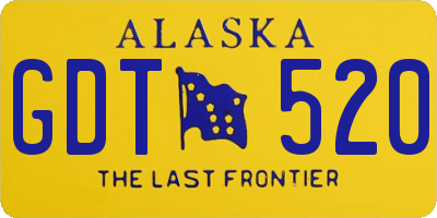 AK license plate GDT520