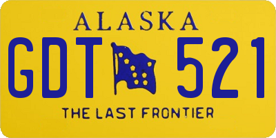 AK license plate GDT521