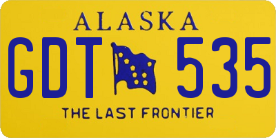AK license plate GDT535