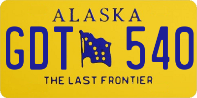 AK license plate GDT540