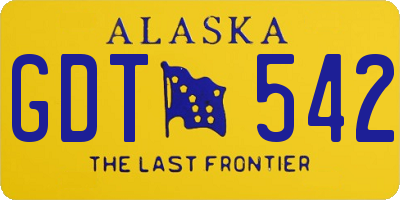 AK license plate GDT542