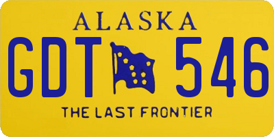 AK license plate GDT546