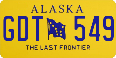 AK license plate GDT549