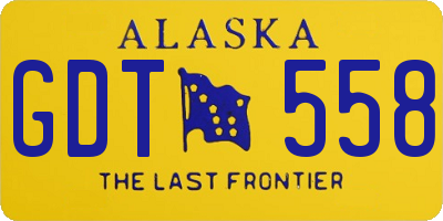 AK license plate GDT558