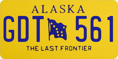 AK license plate GDT561