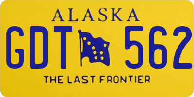 AK license plate GDT562