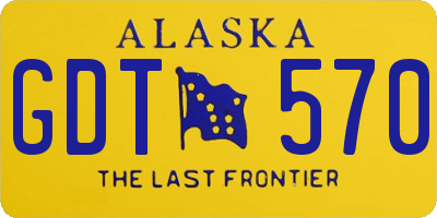 AK license plate GDT570