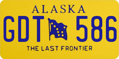 AK license plate GDT586