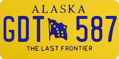 AK license plate GDT587