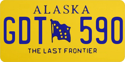AK license plate GDT590