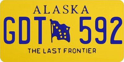 AK license plate GDT592