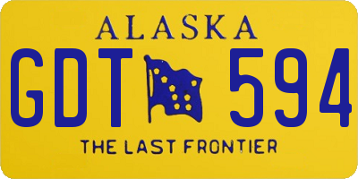 AK license plate GDT594