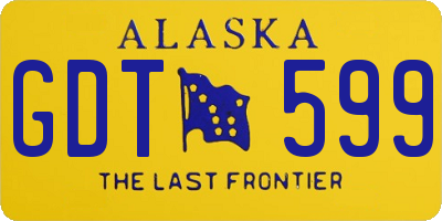 AK license plate GDT599