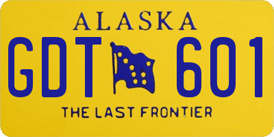 AK license plate GDT601