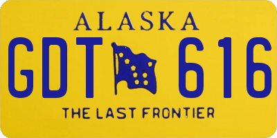 AK license plate GDT616