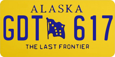 AK license plate GDT617