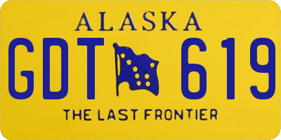 AK license plate GDT619