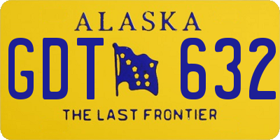AK license plate GDT632