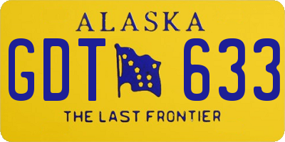 AK license plate GDT633