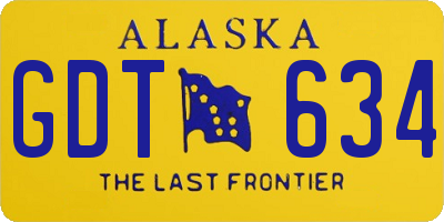 AK license plate GDT634