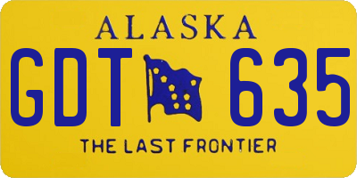 AK license plate GDT635