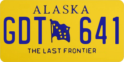 AK license plate GDT641