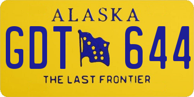 AK license plate GDT644