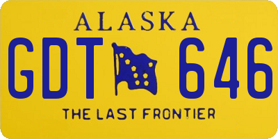 AK license plate GDT646