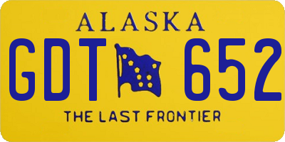 AK license plate GDT652