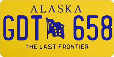 AK license plate GDT658