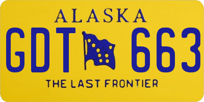 AK license plate GDT663