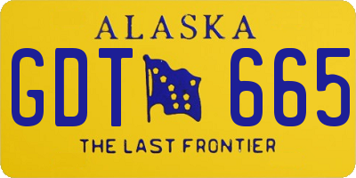 AK license plate GDT665