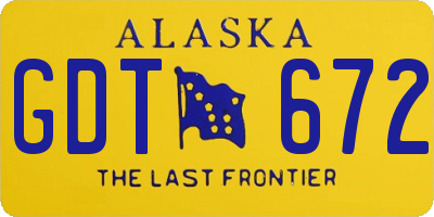 AK license plate GDT672