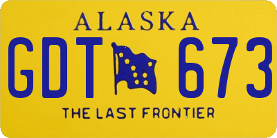 AK license plate GDT673