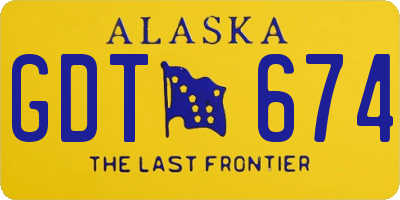 AK license plate GDT674