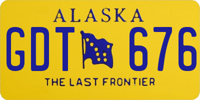 AK license plate GDT676