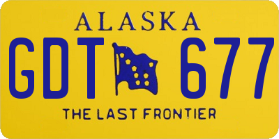 AK license plate GDT677