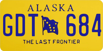 AK license plate GDT684
