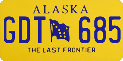 AK license plate GDT685