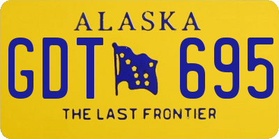 AK license plate GDT695