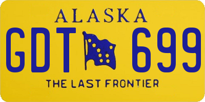 AK license plate GDT699