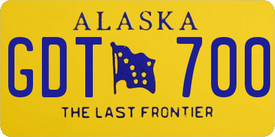 AK license plate GDT700