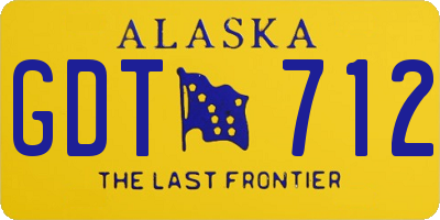 AK license plate GDT712