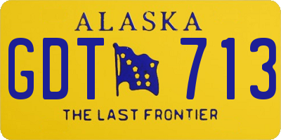 AK license plate GDT713